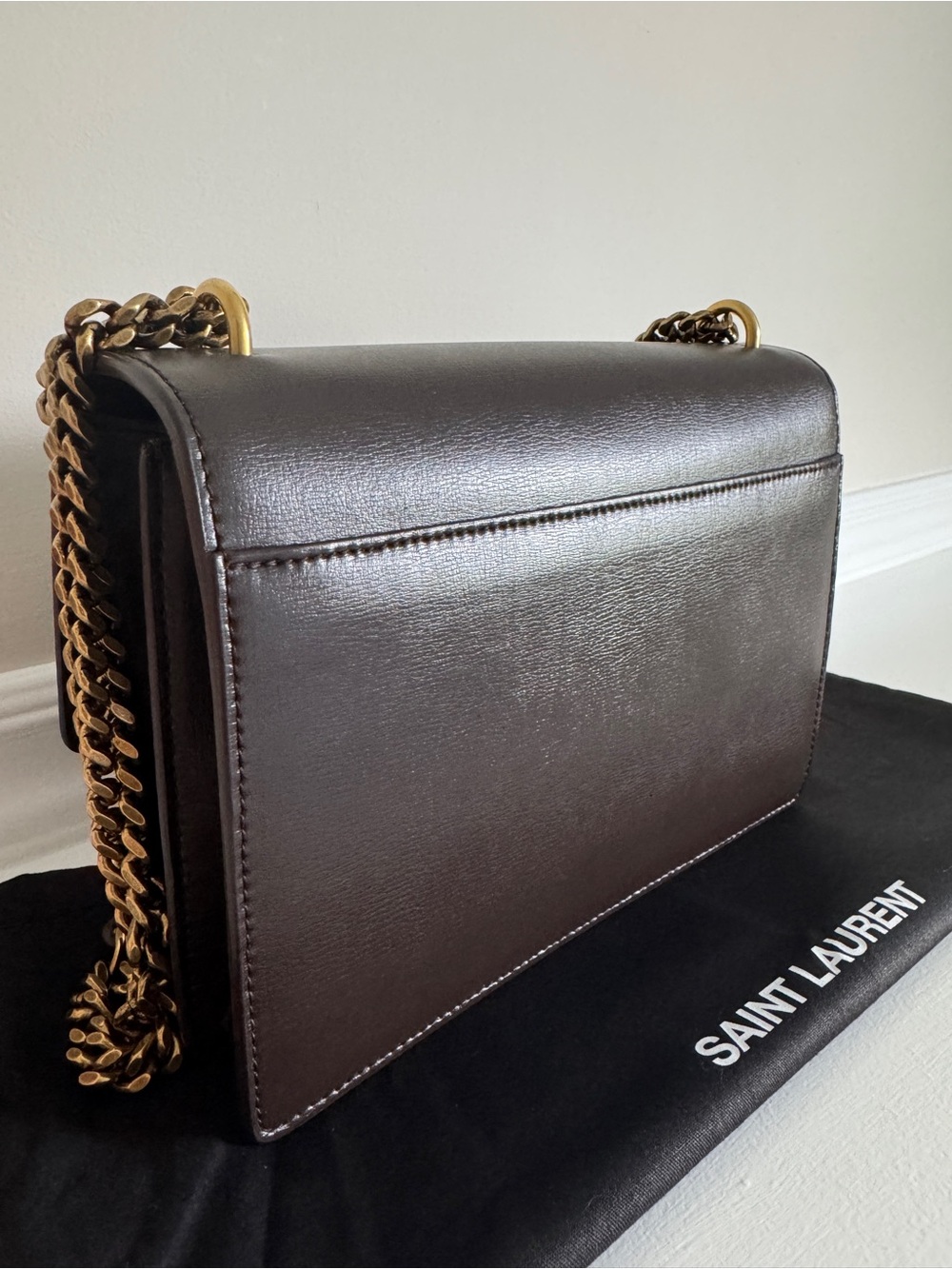 Saint Laurent Dark Chocolate Medium Sunset Bag - Picture 4 of 12
